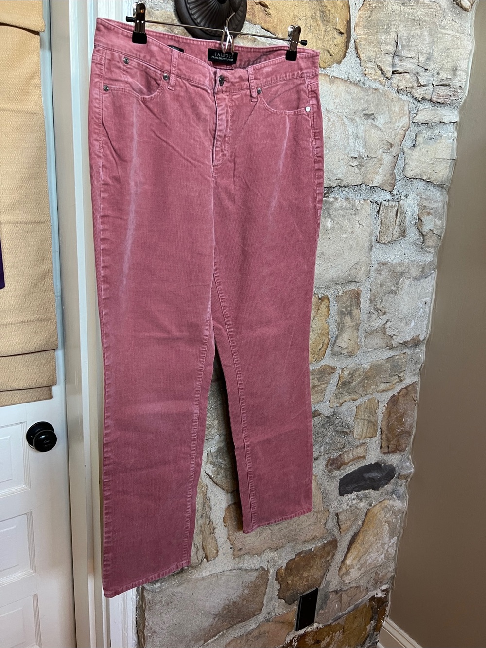 Talbots Rose Pink Corduroy Straight Leg Jeans